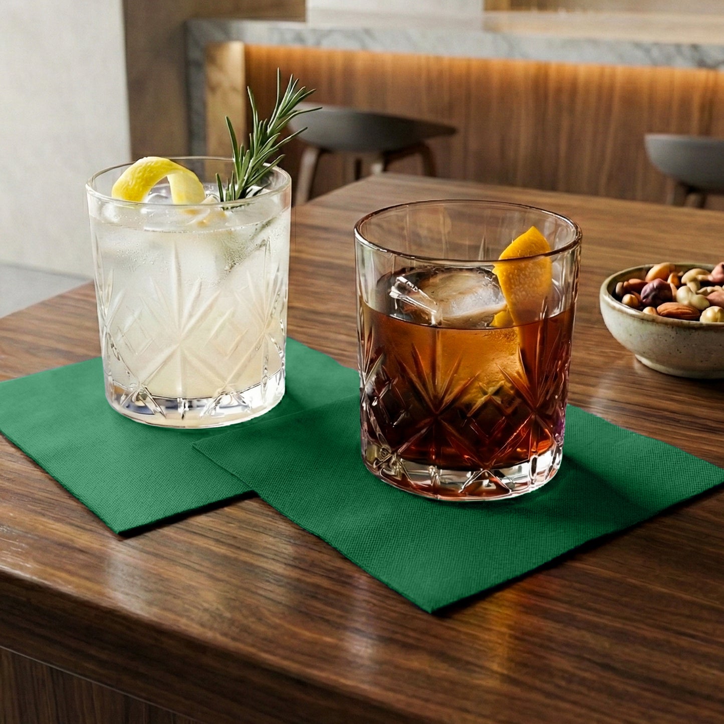 Disposable 3-Ply Cocktail Napkins | 5"x5", 300-Pack