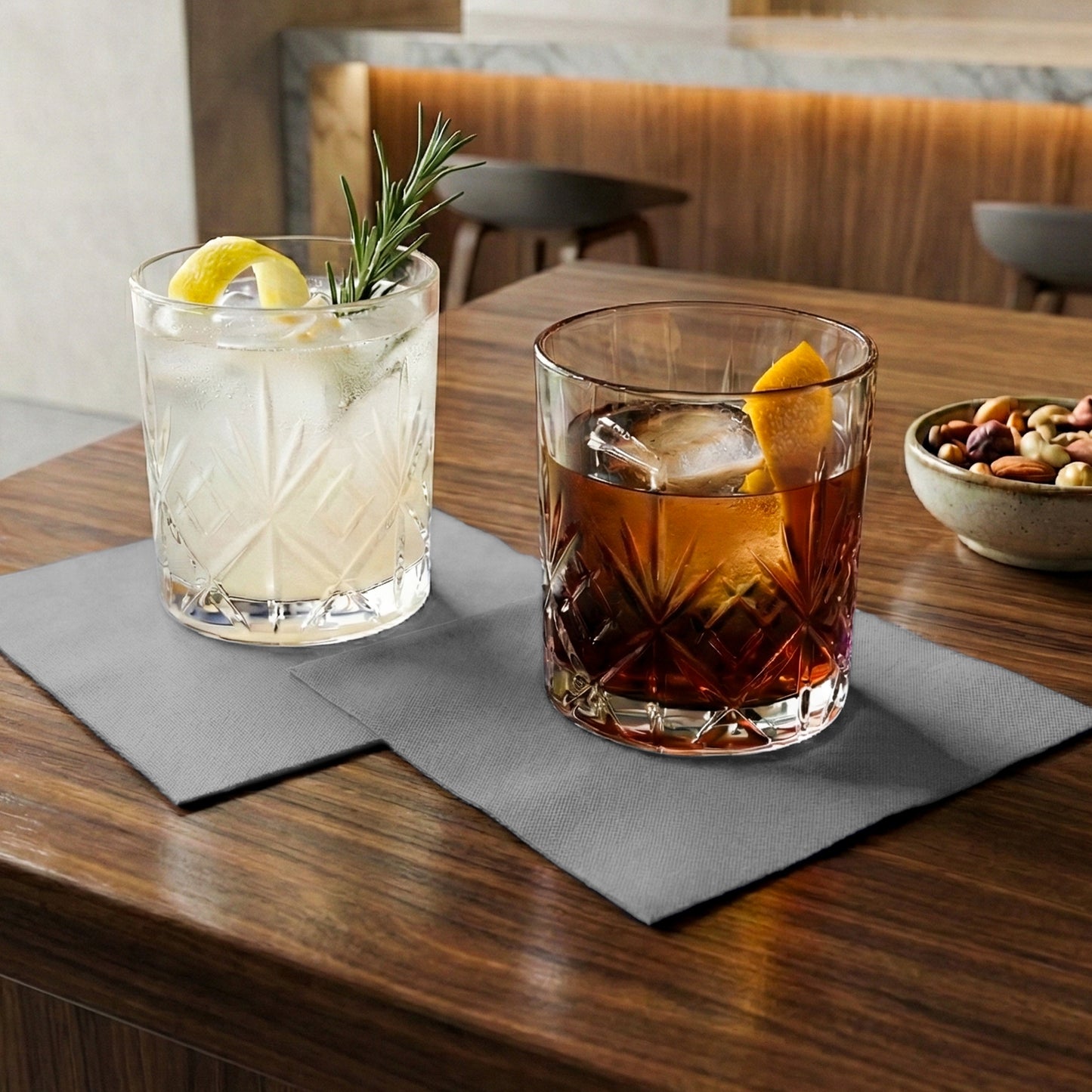 Disposable 3-Ply Cocktail Napkins | 5"x5", 300-Pack