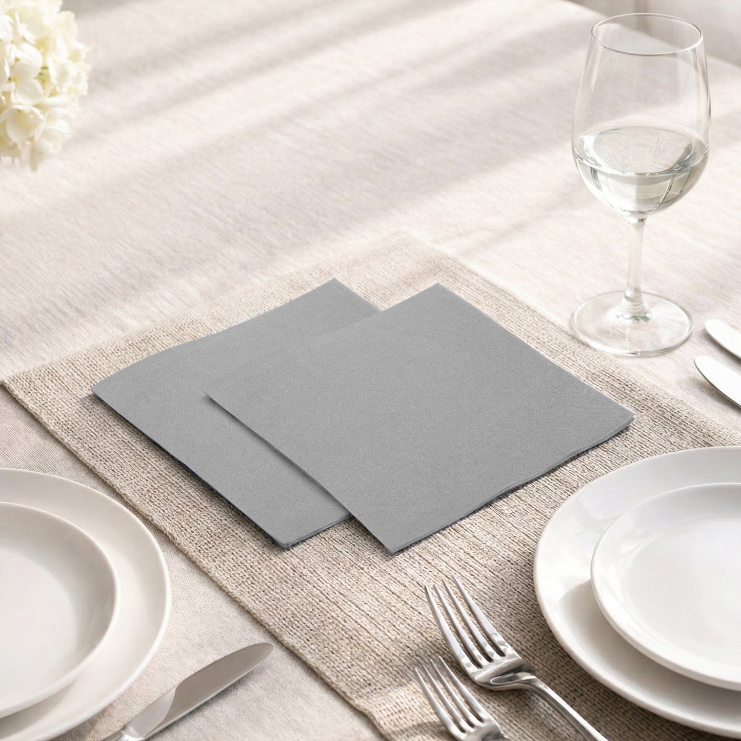Disposable 3-Ply Cocktail Napkins | 5"x5", 300-Pack