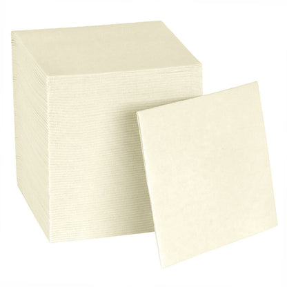 Disposable Linen-Feel Cocktail Napkins | Airlaid Paper, 8"x8", 100-Pack