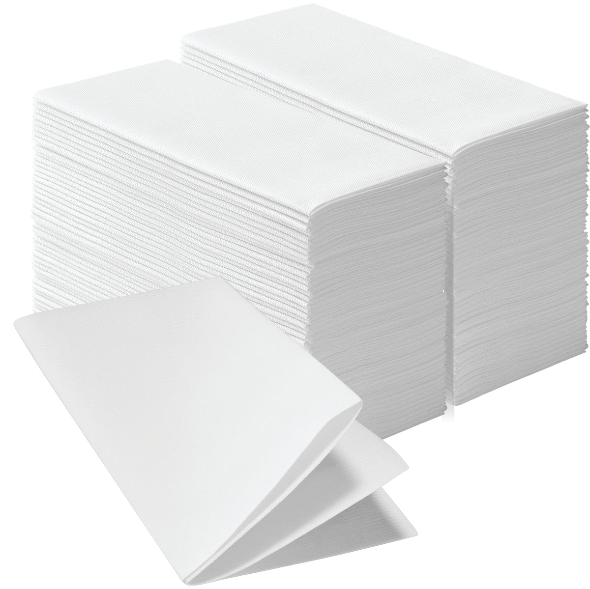 Disposable Linen-Feel Dinner Napkins, Book-Fold Style | Airlaid Paper, 16"x16"