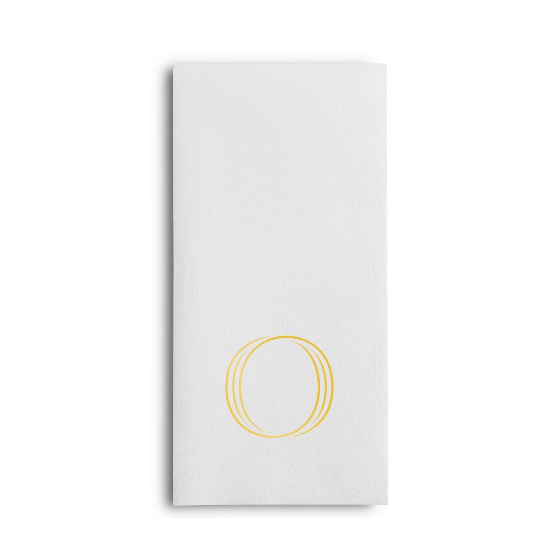 Disposable Linen-Feel White Guest Towel Napkins | Gold Foil Stamp Monogram, Airlaid Paper, 12"x17", 50-Pack - Naptec Paper - BloominGoods