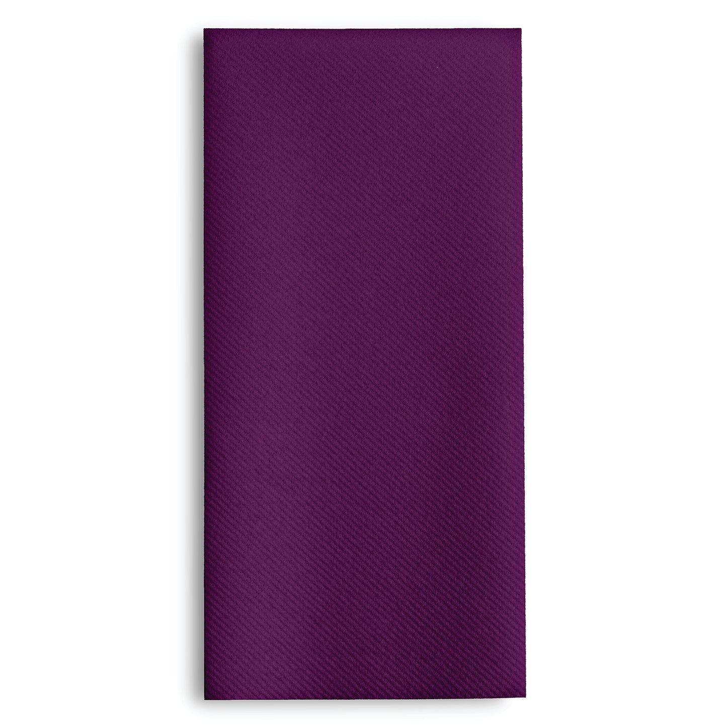 A plum colored single use dinner napkin from Naptec