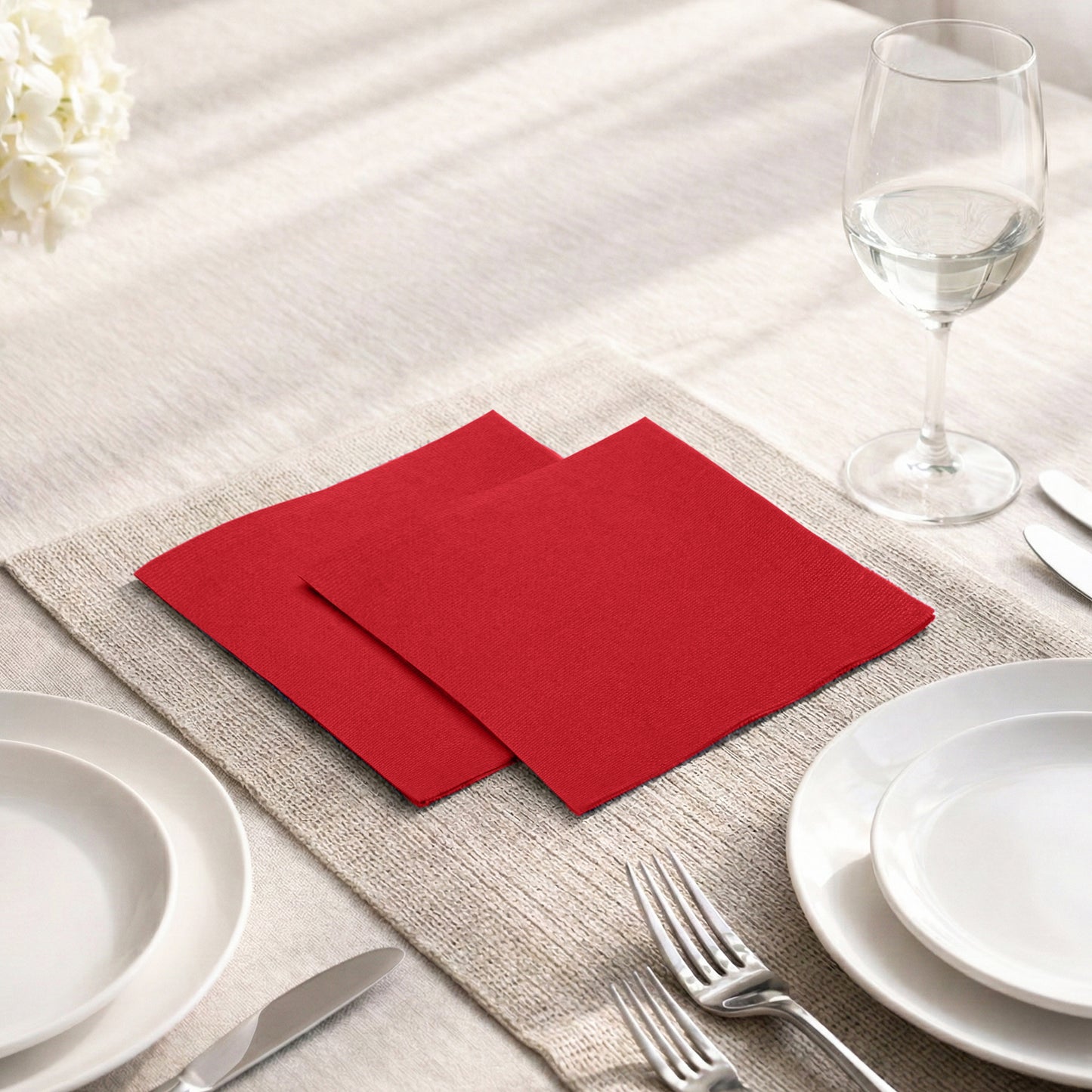 Disposable 3-Ply Cocktail Napkins | 5"x5", 300-Pack