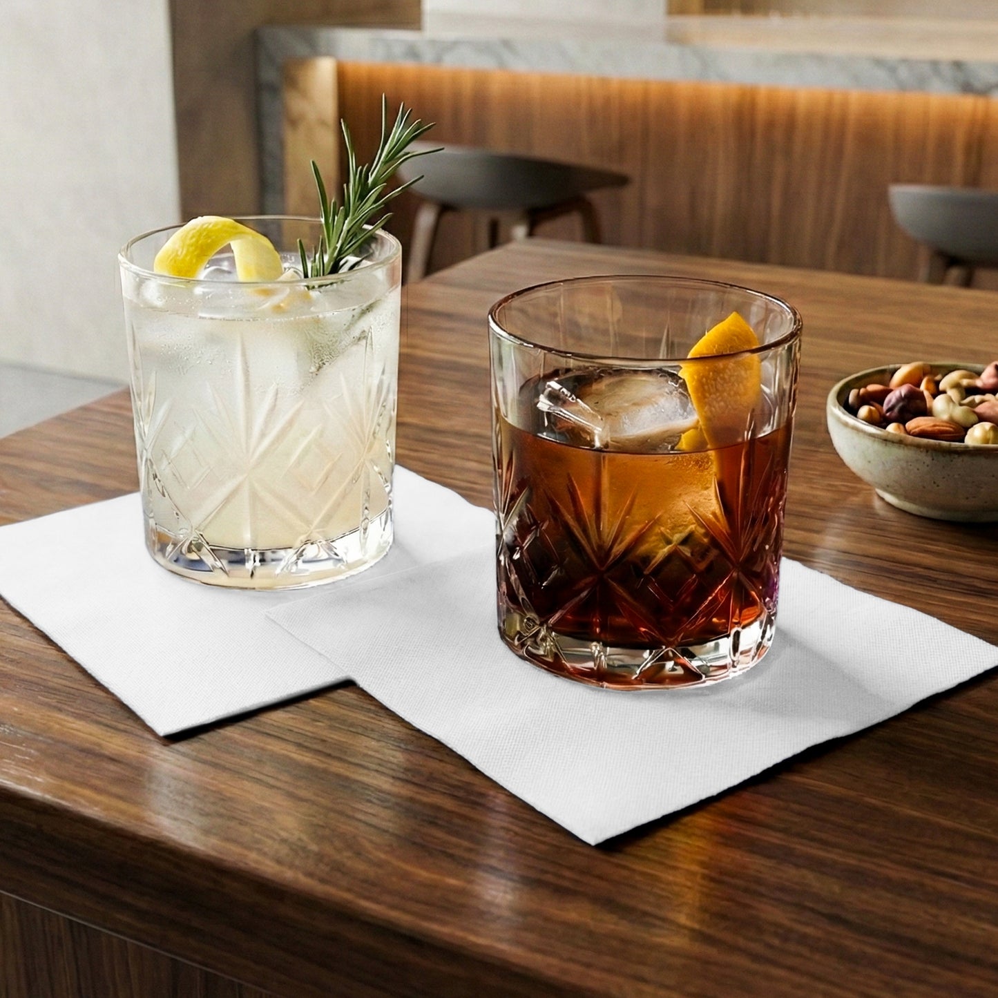 Disposable 3-Ply Cocktail Napkins | 5"x5", 300-Pack